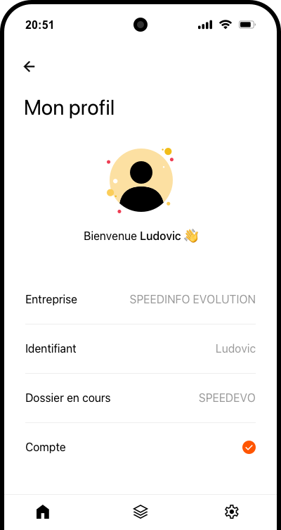 Capture de la page profil de l'utilisateur